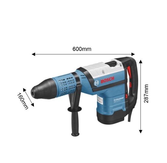 Bosch GBH 12-52 D Professional SDS Max Rotary Hammer – Ultra Heavy Duty Drill for Concrete Drilling and Demolition in Industrial Construction Applications